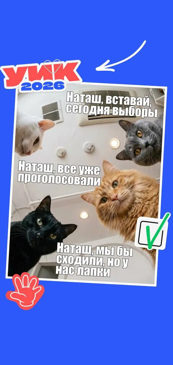 С 18 по 20 сентября 2026 года в России пройдут выборы всех уровней. Короткое напоминание о праве голоса, необходимых документах и пара лёгких мемов для настроения.